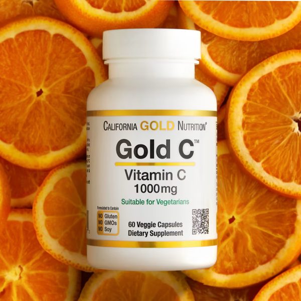 California Gold Nutrition, Gold C, USP Grade Vitamin C, 1,000 mg, 60 Veggie Capsules